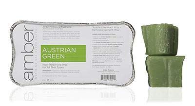 AISCNLM Amber Professional Waxing Austrian Green Hard Wax 2 LB Block L6