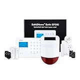 Safe2Home® Funk Alarmanlage Komplett Set SP210 mit Sabotageschutz u Lichtsteuerung - deutsch - GSM WLAN Alarmsystem SMS Alarmierung - Alarmanlagen fürs Haus Büro inkl. Zubehör und Sensoren