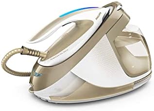 Philips PerfectCare Elite Silence, Lekkie żelazko z generatorem pary, Stacja Parowa, 2400 W,uderzenie pary do 490 g, Tryb Eco,Technologia OptimalTemp, funkcja Easy De-calc Plus, Złoto-biały, GC9642/60