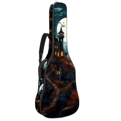 Sac de transport pour guitare acoustique au design élégant château