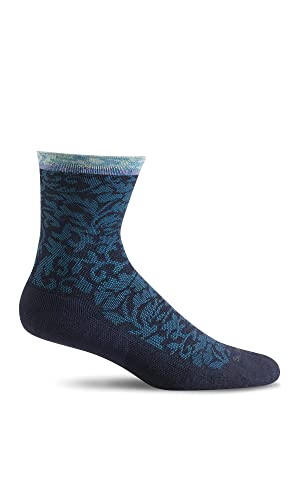 Sockwell Women's Plantar Relief Cush Crew Sock, Navy - Medium/Large #TOP10
