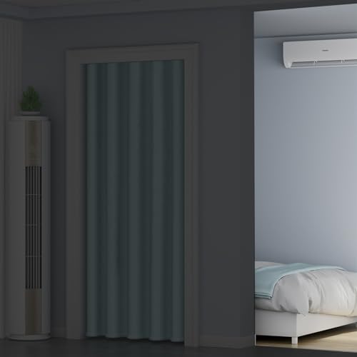 Elegant SK Studio Blackout Door Curtains - Grommet Privacy Drapes for Bedrooms & Open Closets - Thermal Insulation in Pink, W59 x L71 - Image 7