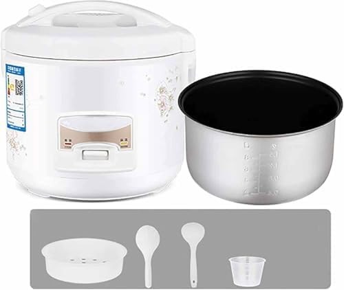 WXPXYBF Automatic Mini Electric Rice Cooker with Steamer, Nonstick Inner Pot, Keep Warm Function for Porridge & Soup, Includes Spoon for 1-7 People