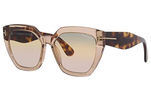[トムフォード] PHOEBE FT 0939 Shiny Transparent Brown/Grey Yellow 56/17/140 女性用サングラス