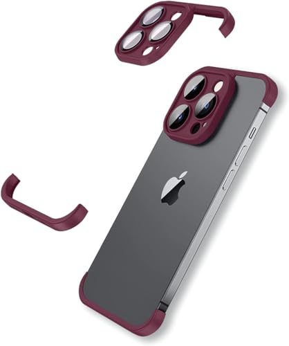 Housse de protection d'objectif d'appareil photo sans cadre en titane pour iPhone 13 Pro