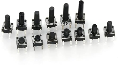 Micro interruptor táctil de 4 pines botón pulsador de 6x6x4.3mm microswitch DIP pack de 100 2