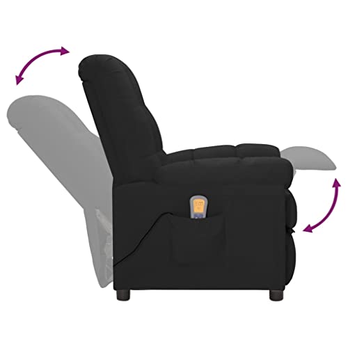 Yuhi-Hqyd Massage Recliner,Office Chair,Theater Seating,Tv Chair,Modern Armchair,Includes A Usb And Remote Control,With Side Pocket,Adjustable Headrest And Footrest,Assembly Required, Black Fabric #TOP7