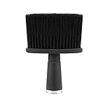 cepillo talco barbero Diseño ergonómico: el mango del cepillo para polvo de cuello está diseñado ergonómicamente, ligero, fácil de agarrar y las ranuras en la parte del mango son antideslizantes, por lo que se sentirá muy cómodo cuando esté en uso, y no cansado después de un uso a largo plazo.