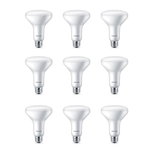 PHILIPS LED Dimmable, Warm Glow Effect BR30 Light Bulb - 3 Packs of 3 Bulbs (Nine Total) - EyeComfort Flicker Free - 7.2W = 65W - 650 Lumen - Soft White (2700K) - E26 Base - Indoor - Title 20 by PHILIPS - Used condition - US$26.53