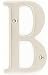 ZW Hardware B100 4 Inch Solid Brass Matt Nickel Plated House Letter B