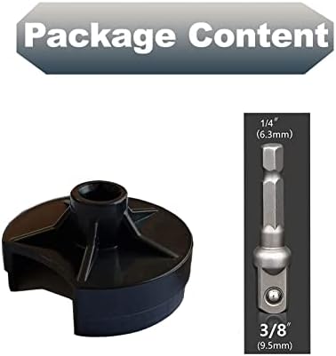 Addi Knitting Machine Adapter Hex Bit Power Driver Attachment for Drill Quick Knit Power Adapter Crank Handle Adapter for Addi Express (22 Needles)/King Size (46 Needles) Black