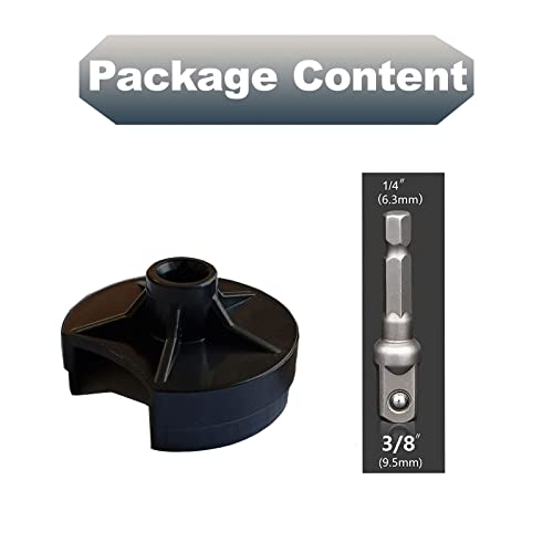 JILINWEI Addi Knitting Machine Adapter with Hex Bit Power Screwdriver Attachment for Drill,Quick Knit Power Adapter,Crank Handle Adapter for Addi Express(22 Needles)/King Size (46 Needles),Black