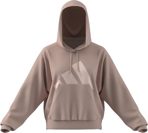 adidas Women's ESSENTIALS BIG LOGO FRENCH TERRY LOOSE HOODIE, blush pink/pink tint, XS