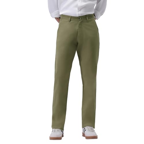 Image of Urbano Fashion Men's Regular Fit Mid Rise Cotton Casual Chinos Trousers Stretch