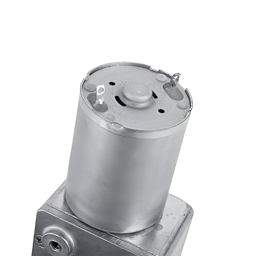 Getriebemotor DC 12V Schneckengetriebemotor mit Drehmoment CW/CCW Drehzahlminderungsmotor Wendbarer Getriebemotor Geschwindigkeitsreduzierung Elektromotor (62RPM)