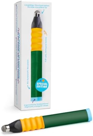 Edurino Eingabestift Ergonomisch – Dreipunktgriff für Kinder – Dunkelgrün | Spielerisch digital lernen, Ergonomischer Stift, Dreipunktgriff & Schreibmotorik, Rechts- und Linkshände
