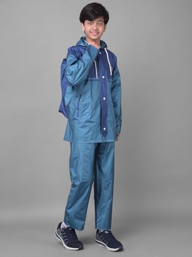 Image of Dollar Rainguard Kids' Full Sleeve Solid Raincoat Set With Adjustable Hood and Pocket