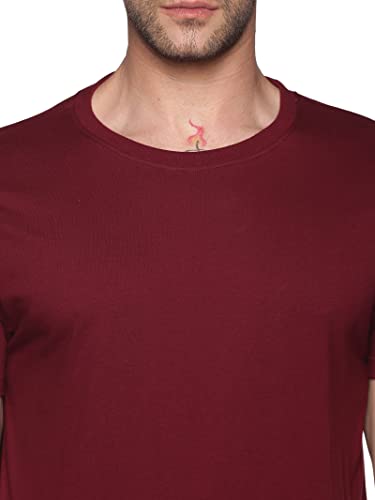 Image of Solid Men Round Neck White T-Shirt