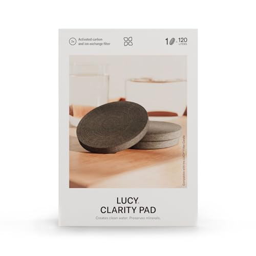 LUCY® Filtro de Agua CLARITY PAD, Recambio ORIGINAL Jarra Filtradora de Agua,(Paquete de 3) Mejora...