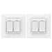 Produktbild MoKo WiFi WLAN Smart Lichtschalter, 2 Gang Tastschalter Wandschalter Schalter Fernbedienung, APP- und Sprachsteuerung, Kompatibel mit Alexa Echo Google Home SmartThings ohne Hub Benötig - 2 Packs