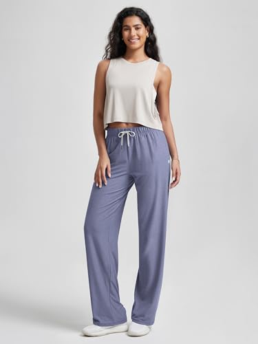 ODODOS Women's Straight Leg Pants Ultra Soft Stratum Tech Relaxed Casual Pajama Lounge Pants with Pockets-29/31" Inseam2