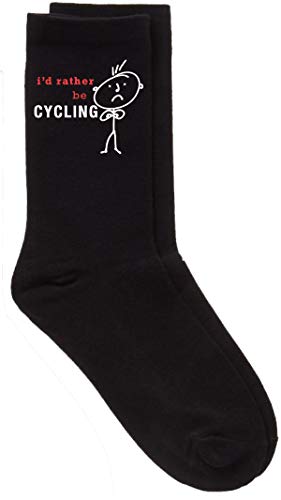 60 Second Makeover Limited Mens Rather Be Cycling Black Calf Fun Socks Funny Gifts For Men Bike Accessories Cycling Gifts For Men Bike Presents Cyclist Fathers Day One Size