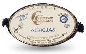 Almejas de las Rias Gallegas al natura 16/20 piezas, 111 gramos - sin gluten