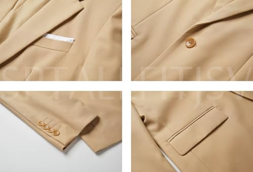 Mens 2 Piece Suit Slim Fit Wedding Prom Party Business Suit Notch Lapel One Button Blazer and Pants Tuxedo Set4