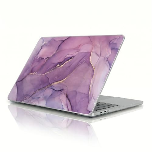 Funda MacBook Neo 13 2026 A3404 marmol morado ultra-delgada anti-huellas JZ