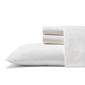 Tommy Bahama – Queen Sheets, Cotton Percale Bedding Set, Crisp & Cool, Stylish Home Decor (Cool Zone White, Queen)