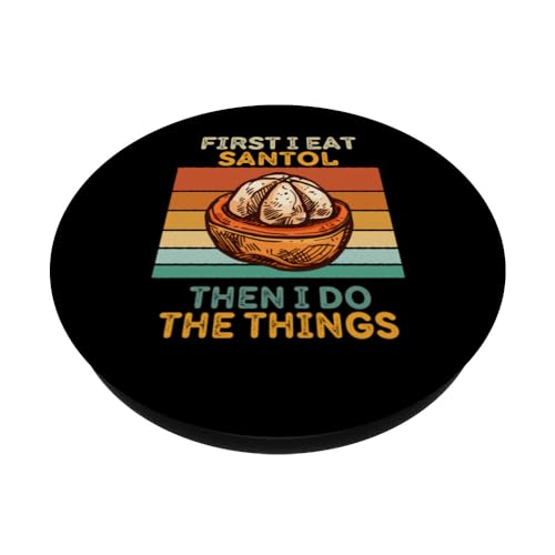 Primero como santol y luego hago las cosas de la fruta vintage de santol PopSockets PopGrip Intercambiable