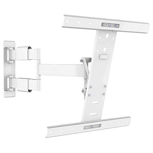 Intecbrackets? - Ultra slim fit (40mm) with extra long 650mm reach white swivel and tilt TV wall bracket guaranteed to fit all LCD & LED TVs 32 37 39 40 42 46 47 50 55 complete with all fittings and lifetime warranty