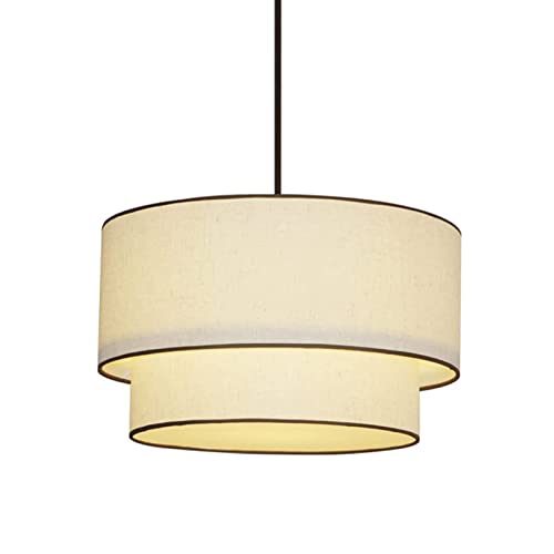 Lustre scandinave RLKHXBS en tissu double couche pour îlot de cuisine et salon
