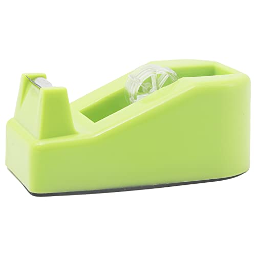 Desktop Tape Dispenser Heavy Duty Desk Accessories Floral Office Tape Dispensers, Weighted Non-Skid Base, Green