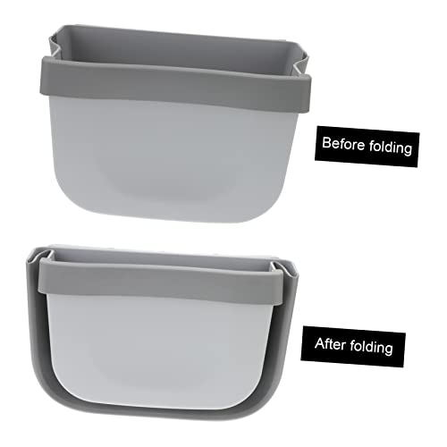 Caneca de basura plegable para colgar color gris claro miniatura 7