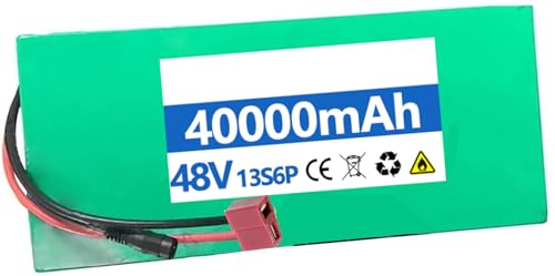 48V 10AH 20Ah 30Ah 40Ah Ebike Battery, 48V 40Ah Electric Bicycle Battery Lithium Battery Pack with Charger with BMS Protection Board for 1000W 800W 500W 200W Motor T,48V 40AH