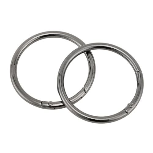 Image of DEVPSISR 15pcs Trigger Spring O Rings Round,Metal Keychain Ring Round Carabiner Clips for Keyrings Buckle, Bags,Purses