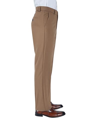 Image of Soojun Men's Classic Fit Flex Waist Flat Front Dress Pant