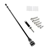 Espear Motorcycle Adjustable Flagpole Mount Outdoor Weather Resistant Flag Pole Holder Fit for 1/2'' Luggage Racks for Harley Goldwing CB VTX CBR Yamaha Garden(Black)