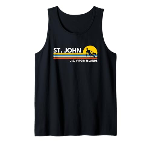 St John Virgin Islands Snorkeling Vintage Retro Souvenirs Tank Top