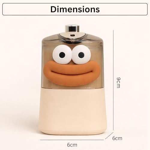 Image of LUXE HOME INTERNATIONAL Cartoon Shape Pop-Up Automatic Toothpick Holder Dispenser Plastic Portable Push Retractable Storage Box For Home Kitchen Restaurant Dining Table 6x6x9 cm Beige Pack Of 1