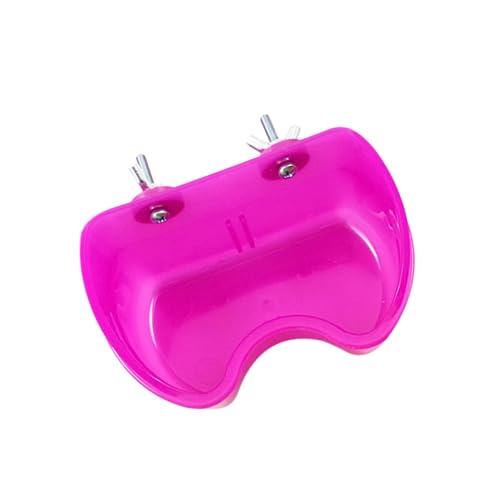 Mikikit Creative Parrot Feeding Bowl Pet Food and Water Basin for Birds Easy Install Cage Accessory Random Color Design for Parrots and Birds Random Color