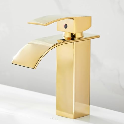 Robinet lavabo salle de bain cascade en acier inoxydable mitigeur précis