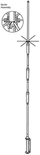 Hustler 4-BTV Vertical antenna, 10-40m, 22ft
