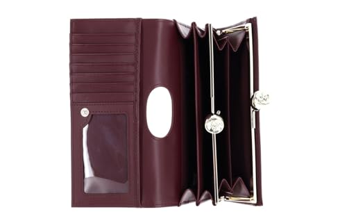 Portefeuille à double pli Ted Baker bordeaux de luxe pour femme - 3