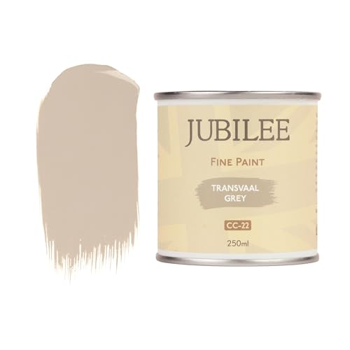 Guild Lane Jubilee Furniture Paint – Upcycle & Transform Wood, Metal & Glass – Soft Sheen Finish for Indoor & Outdoor – Durable & Easy to Apply Multi-Surface Paint (Transvaal Grey, 250ml)