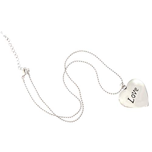 Preisvergleich Produktbild Harilla Mini Love Heart Foto Bilderrahmen Medaillons Memorial Halskette - Silber