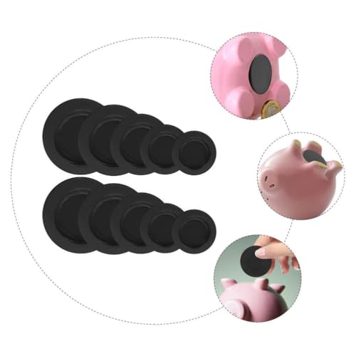 ibasenice 10 Peças Rolhas De Cofrinho Tampa De Borracha Para Jarra De Dinheiro Tampa Redonda De Inse