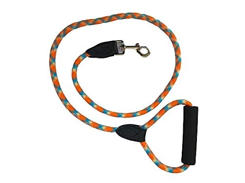 Gojira/ Pet/ Dog Rope Leash 4FT with Comfortable Padded Handle and Highly Reflective Threads Sewing Leather Rope Leash for Small and Medium Dogs- 11 mm, 4FT (Orange) (B099JZ9T15) Amazon Price History, Amazon Price Tracker