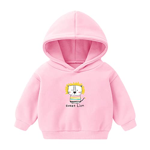 Betadog Boys and Toddlers' Hoodie Sweatshirt Boys Baby Sweatshirt, Jacket for Boys Girls Crewneck (Pink, 5-6 Years)